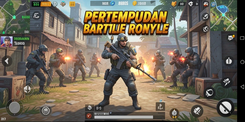 Gameplay Battle Royale seru dalam 88BOS dengan pertempuran yang mendebarkan.
