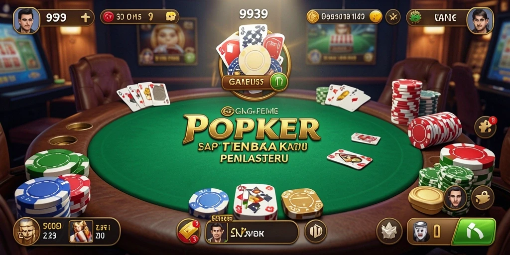 Screenshot gameplay Poker 9939 menampilkan suasana permainan yang menarik.
