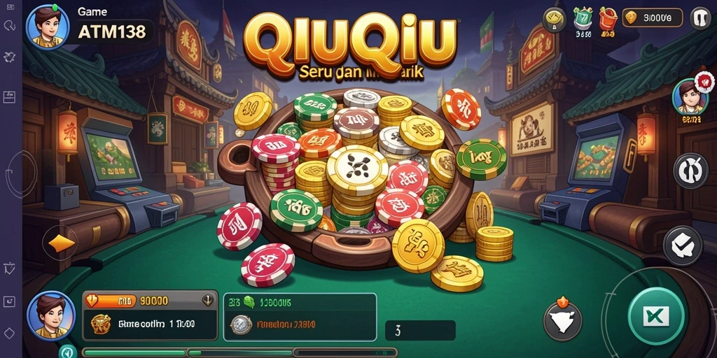 Tampilan permainan QiuQiu di ATM138 yang seru dan menantang.