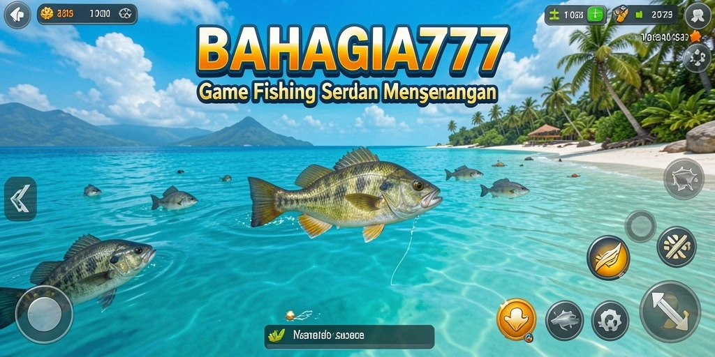 Tampilan gameplay <strong>BAHAGIA777</strong> yang menarik saat memancing ikan.