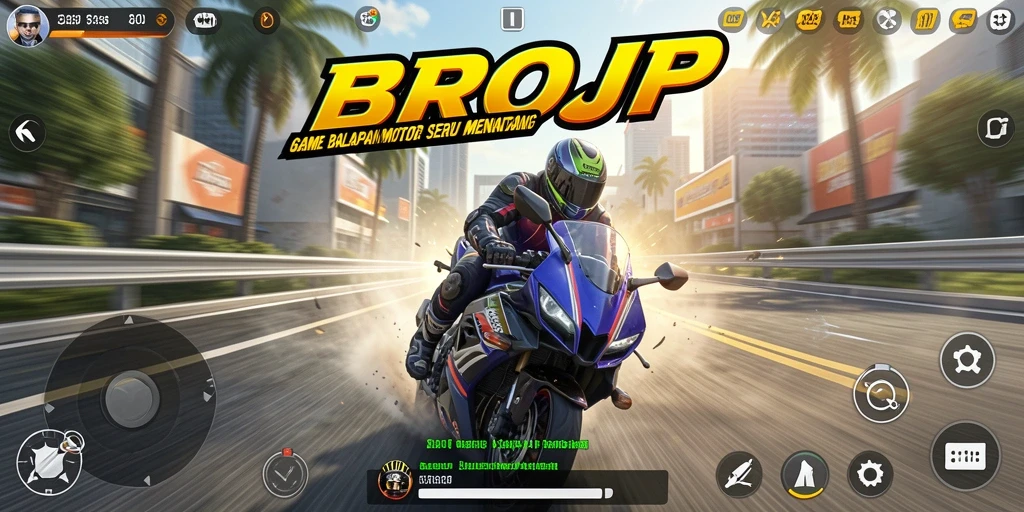 Tampilan menakjubkan dari balapan motor yang penuh aksi.