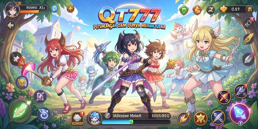 Gameplay QT777 yang seru dan karakter anime yang menawan.