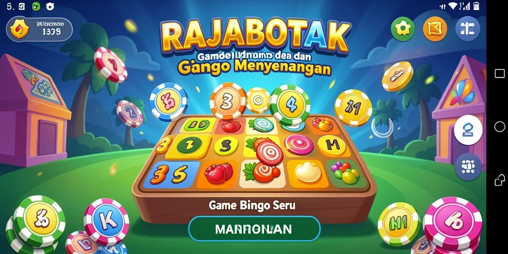 Tampilan gameplay seru dan interaktif dari RAJABOTAK Bingo.