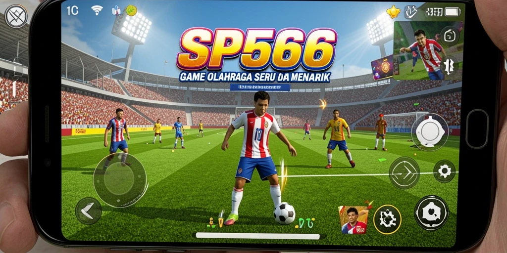 Tampilan menarik dari gameplay SP666 dengan aksi olahraga yang seru.